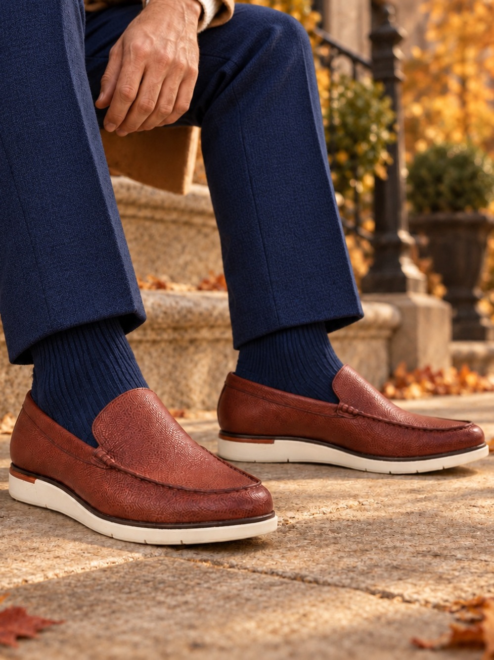 Allen Edmonds Carson Venetian Loafers Men’s 12 EEE Chili Leather Hybrid Slip-On